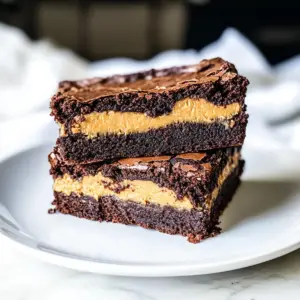 Peanut Butter Stuffed Brownies