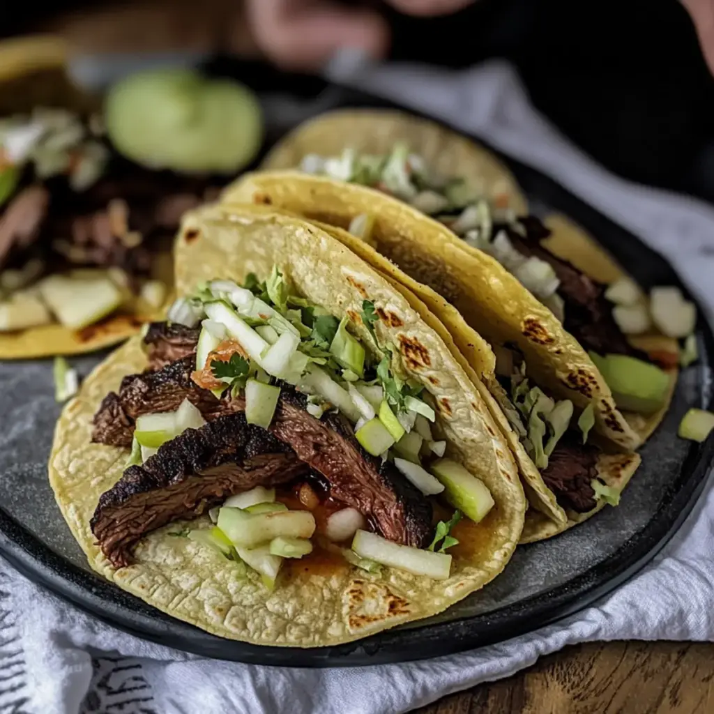 Venison Shank Tacos with Apple Slaw