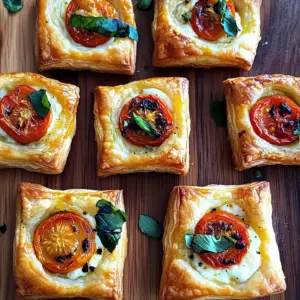 Goat Cheese and Roasted Tomato Puff Pastry Tartlets
