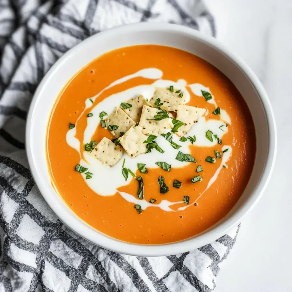 Smoked Gouda & Roasted Red Pepper Bisque