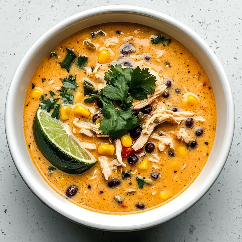 Chicken, Poblano, and Black Bean Soup