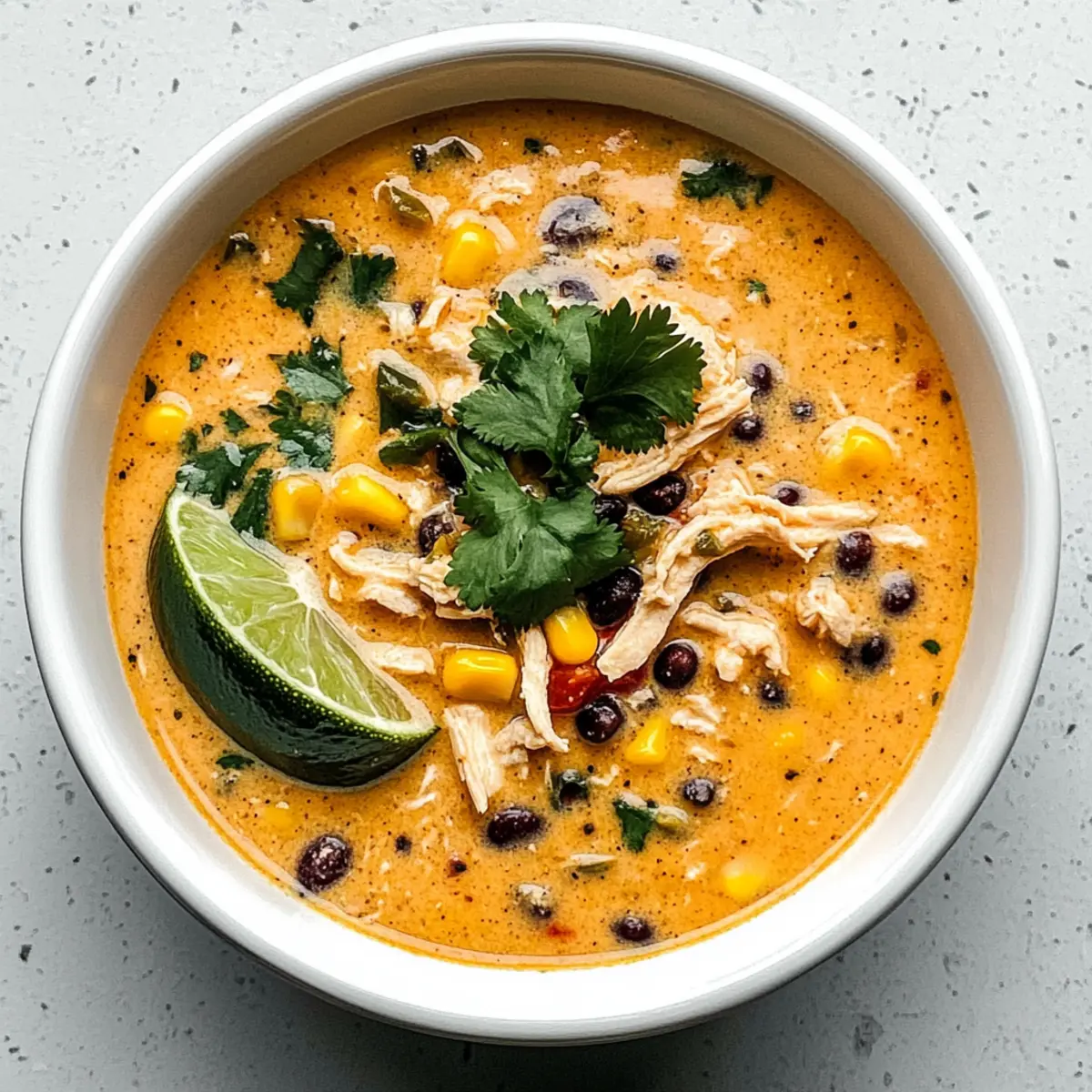 Chicken, Poblano, and Black Bean Soup