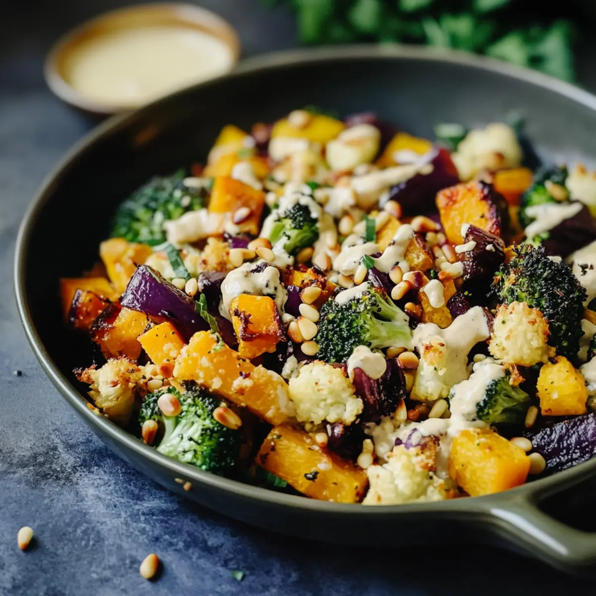 Roasted Vegetables with Tahini Sauce