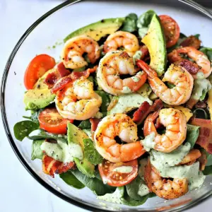 Shrimp Avocado and Spinach Salad