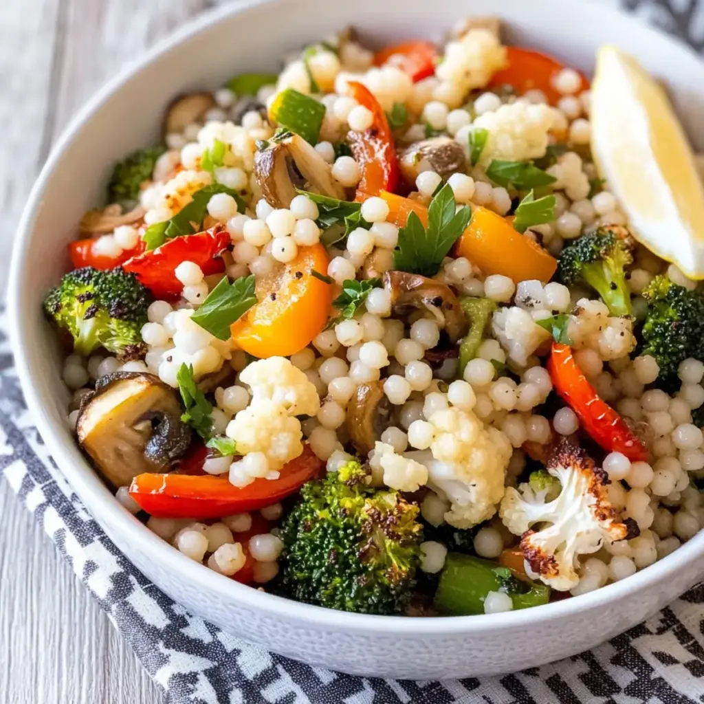 Pearl Couscous with Roasted Vegetables