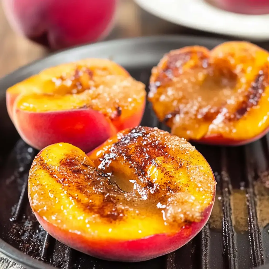 Grilled Peaches with Cinnamon and Brown Sugar