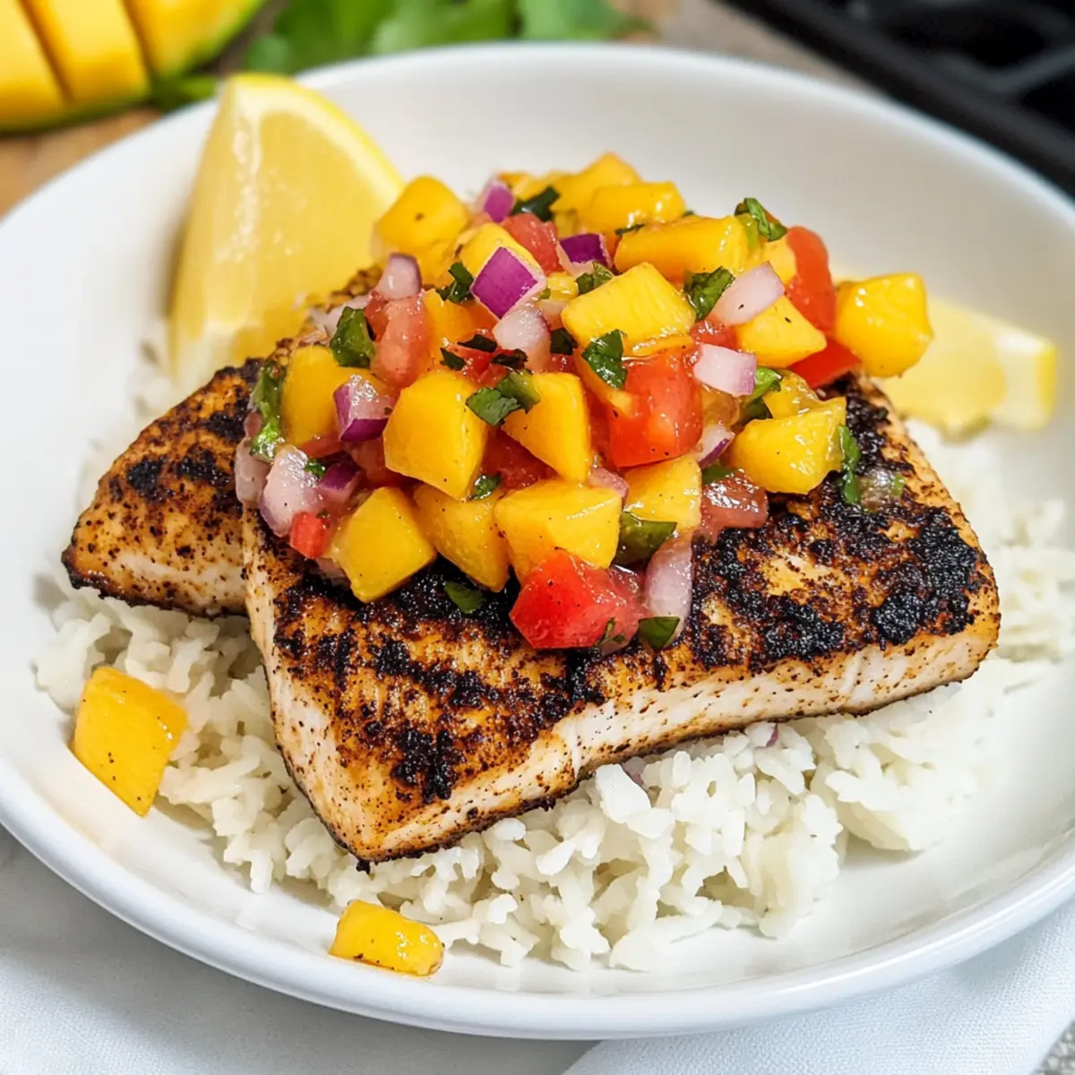 Blackened Mahi Mahi with Mango Salsa