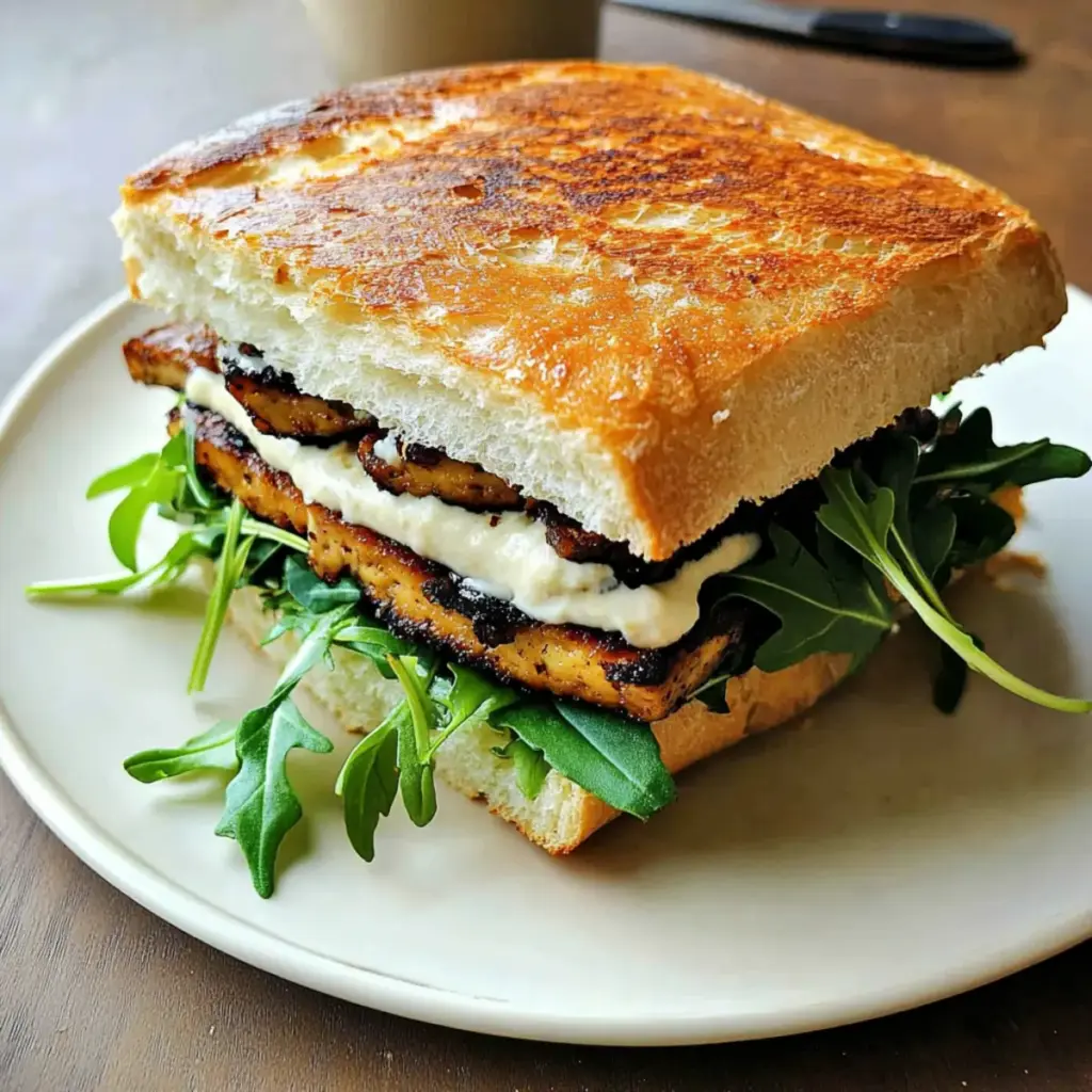 Vegan Steak Panini with Horseradish Aioli