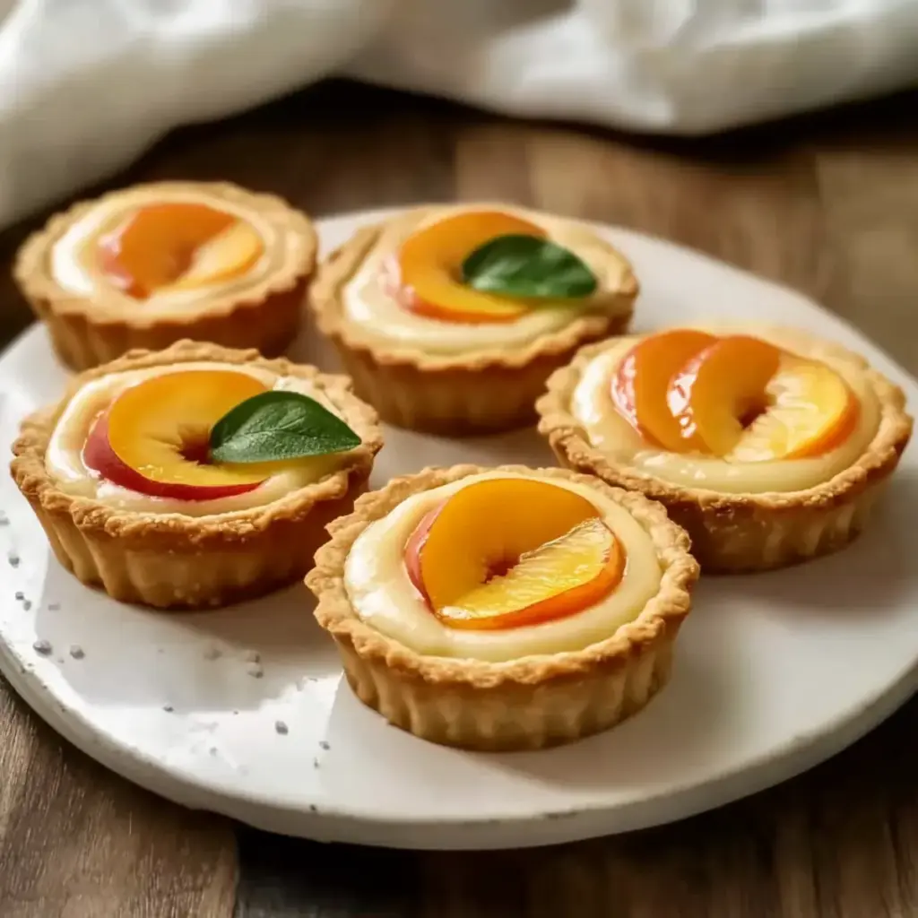 Mini Peach Cream Cheese Tarts