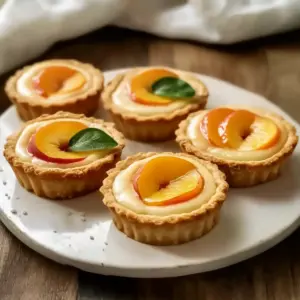 Mini Peach Cream Cheese Tarts