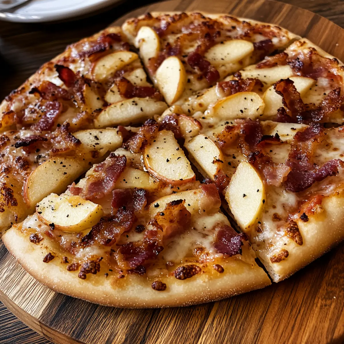Sweet and Salty Apple Bacon Pizza
