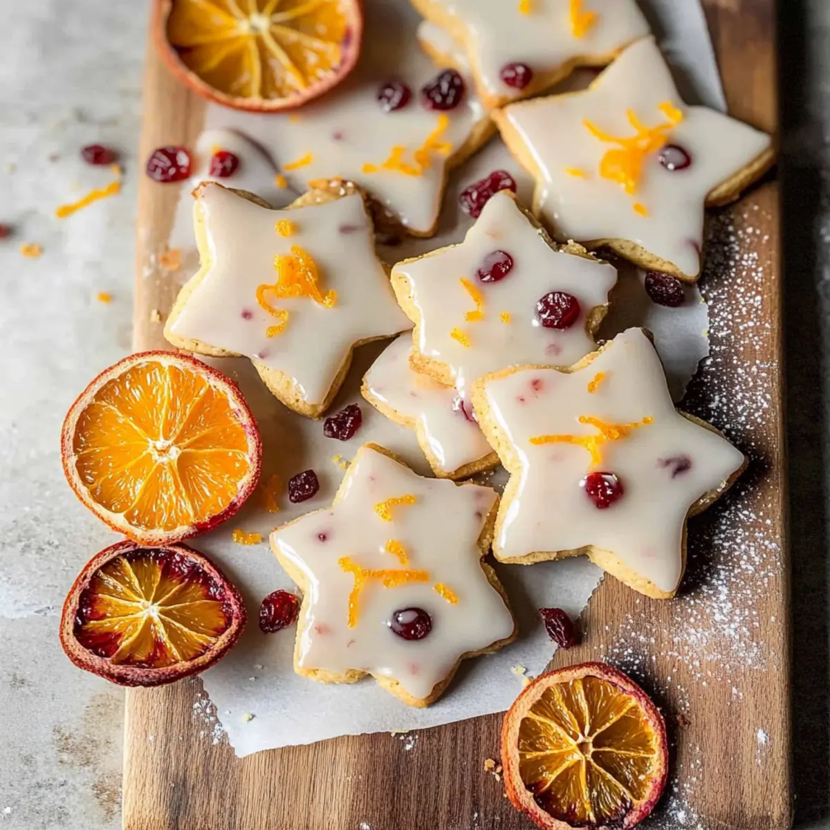 Cranberry Orange Shortbread Cookies