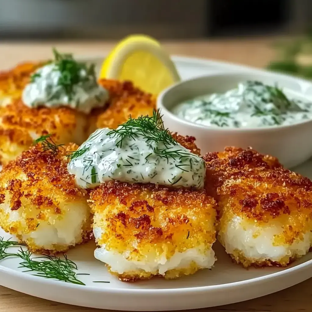 Cod with Lemon Dill Tartar Sauce