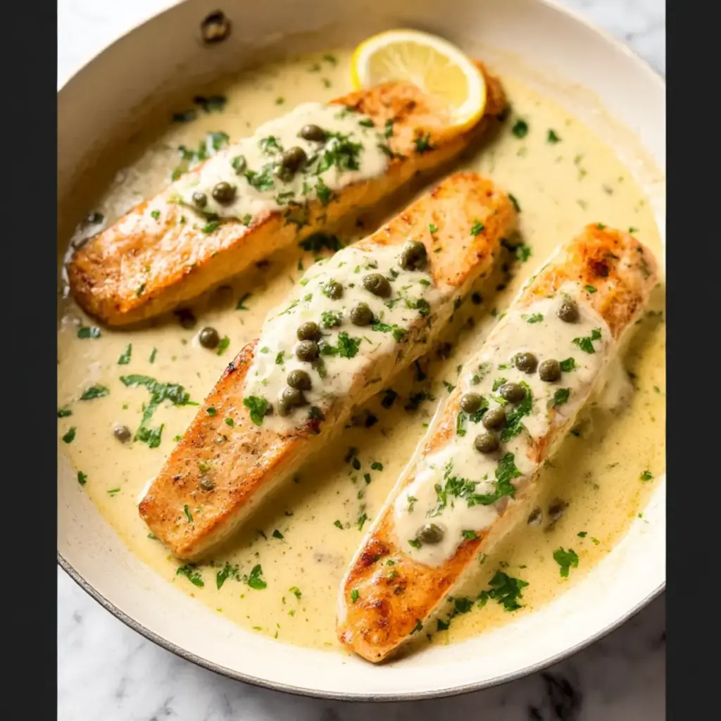 Creamy Salmon Piccata