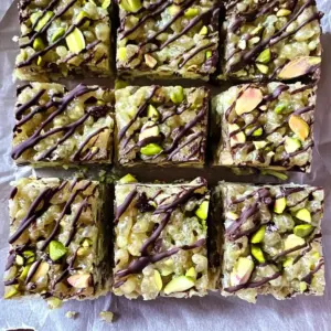 Pistachio and White Chocolate Rice Krispies Treats