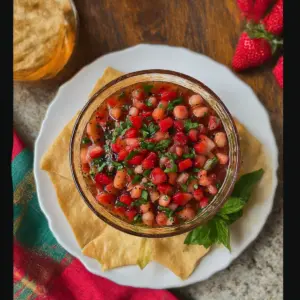 Strawberry Salsa with Balsamic and Herbs