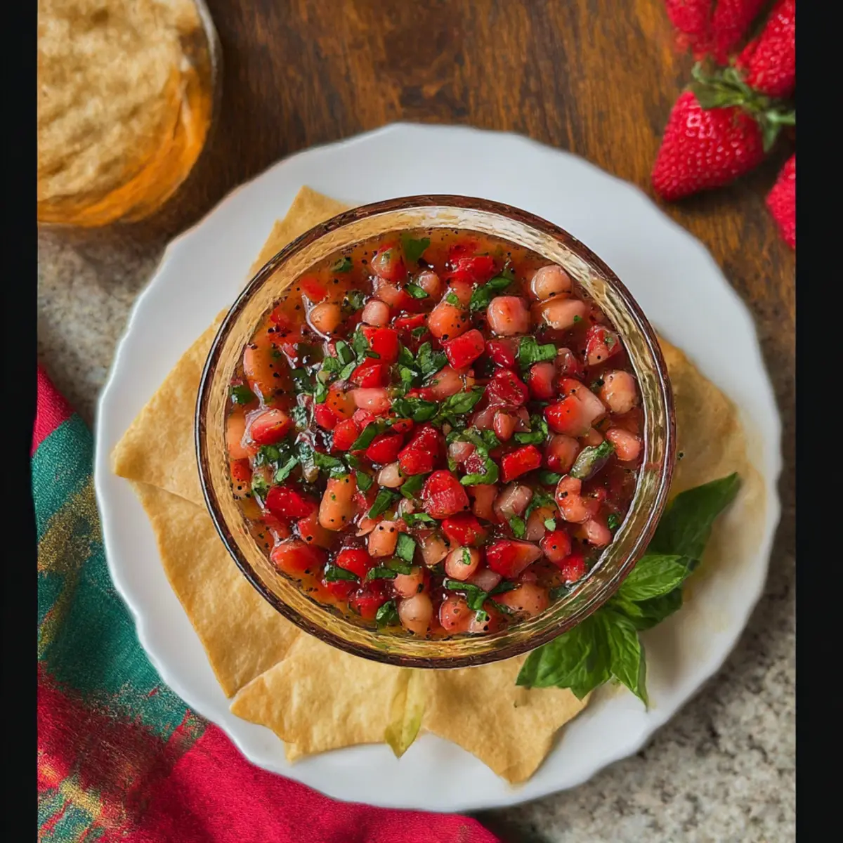 Strawberry Salsa with Balsamic and Herbs