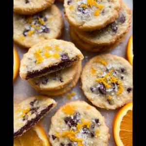 Dark Chocolate Orange Shortbread Cookies
