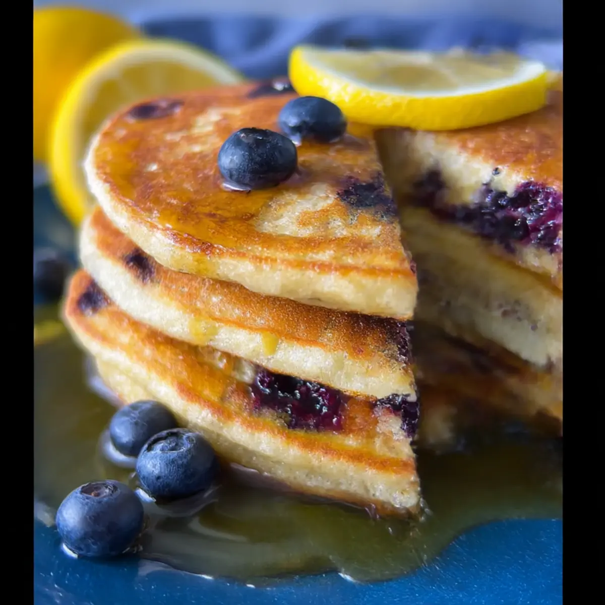 Paleo Lemon Blueberry Pancakes