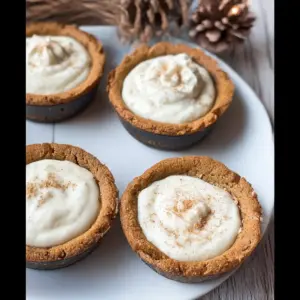 Eggnog Cheesecake Cookie Cups