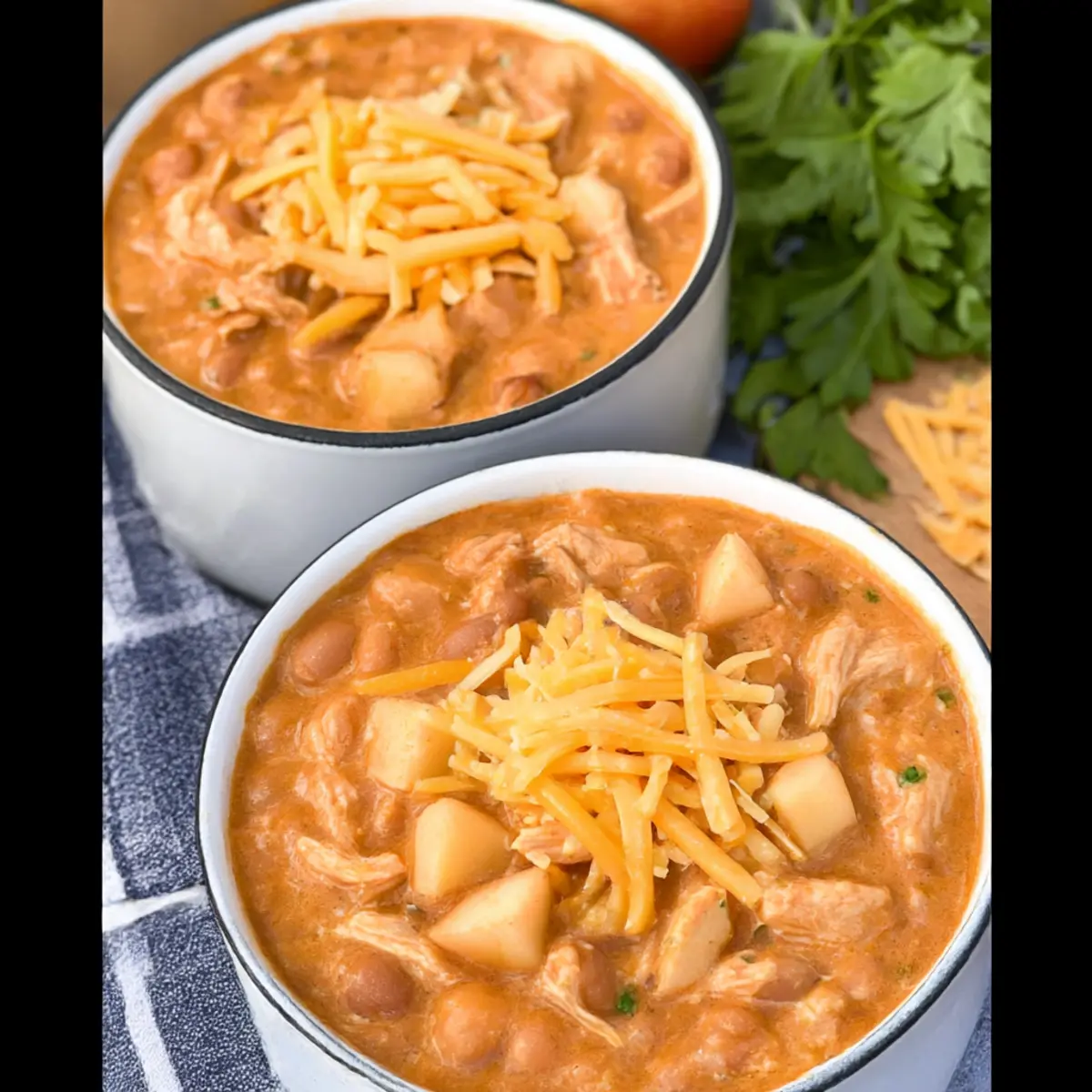 White Cheddar Apple Chicken Chili