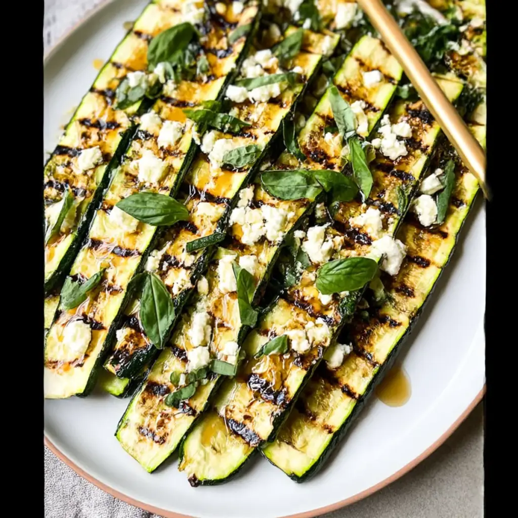 Grilled Zucchini With Goat Cheese