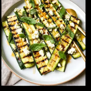 Grilled Zucchini With Goat Cheese