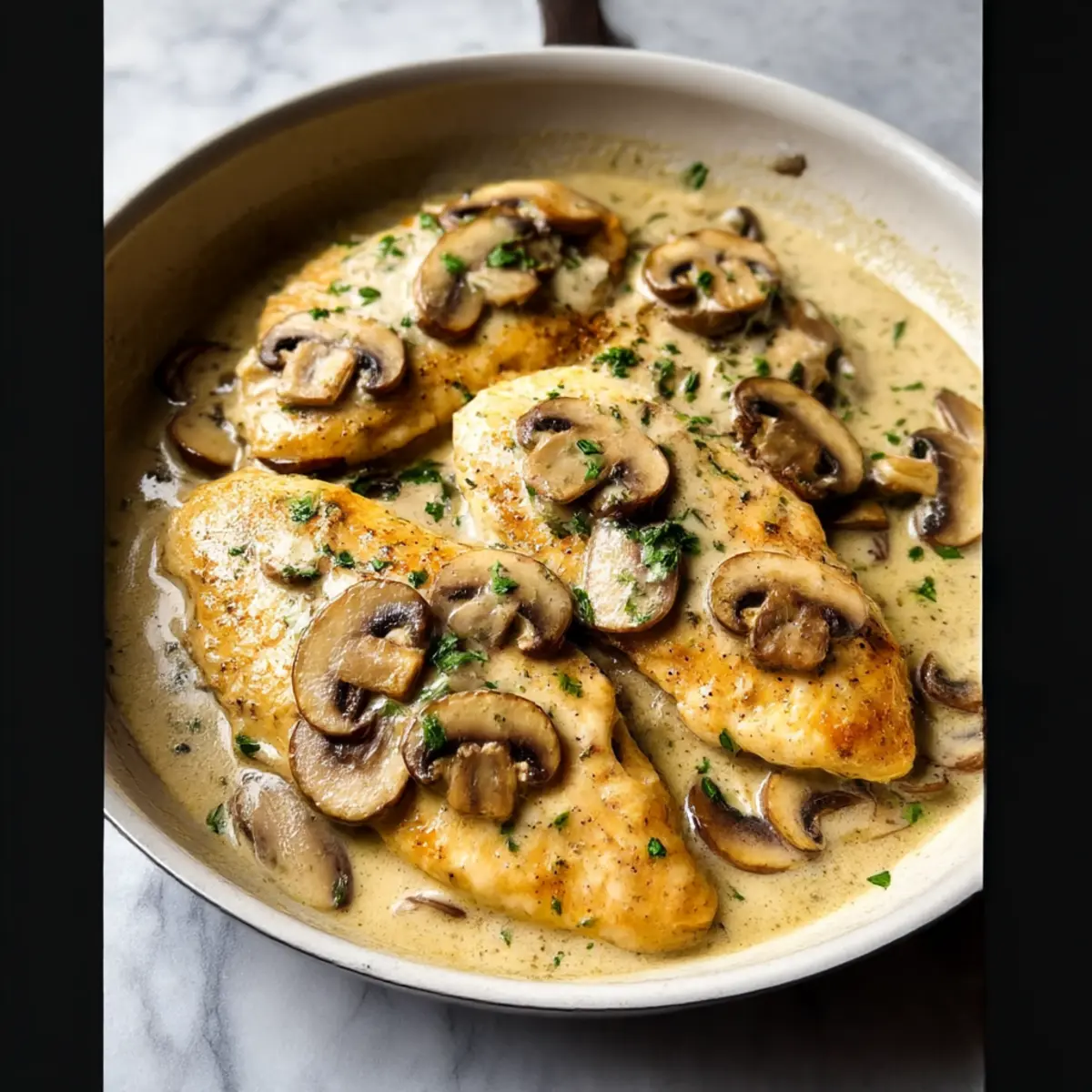 White Wine Mushroom Chicken