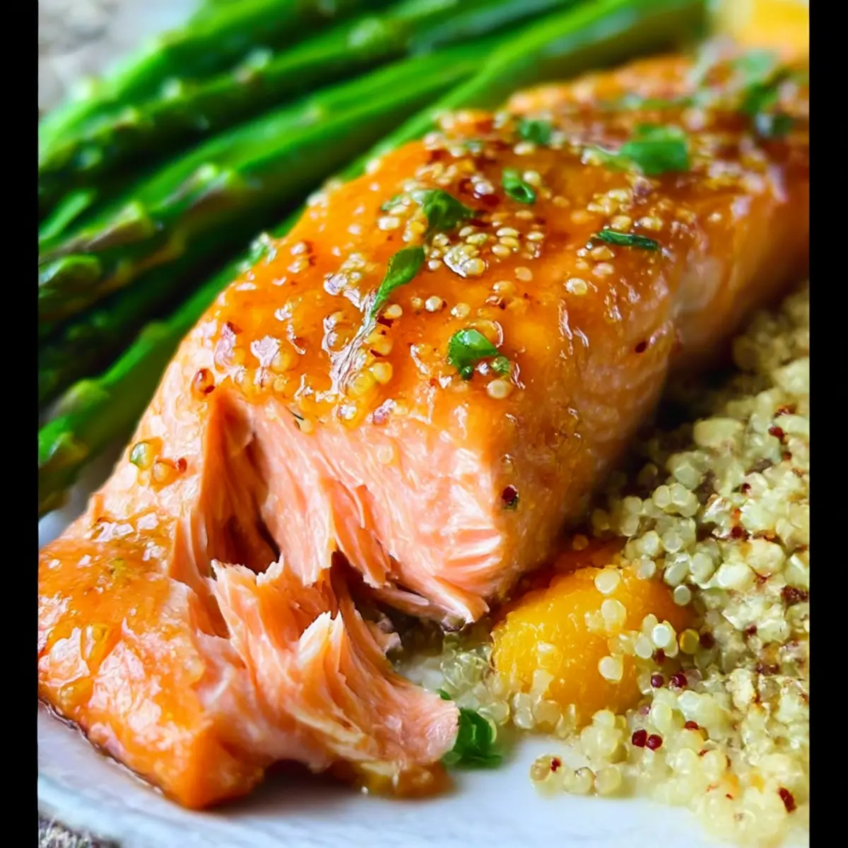Apricot Dijon Glazed Salmon
