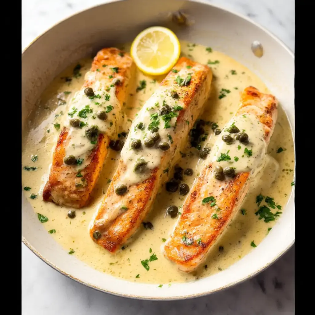 Creamy Salmon Piccata