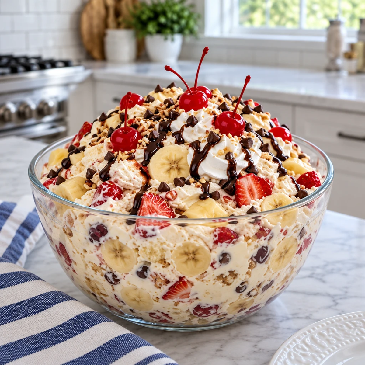 Delicious Banana Split Fluff Salad You’ll Love