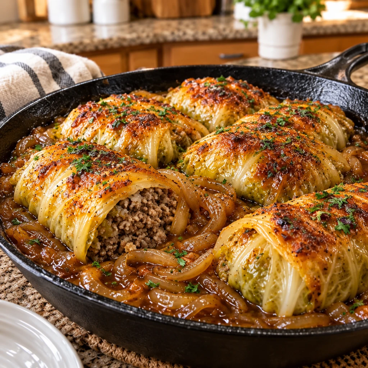 Beef Cabbage Rolls with Sweet Onion Gravy Delight article image 4