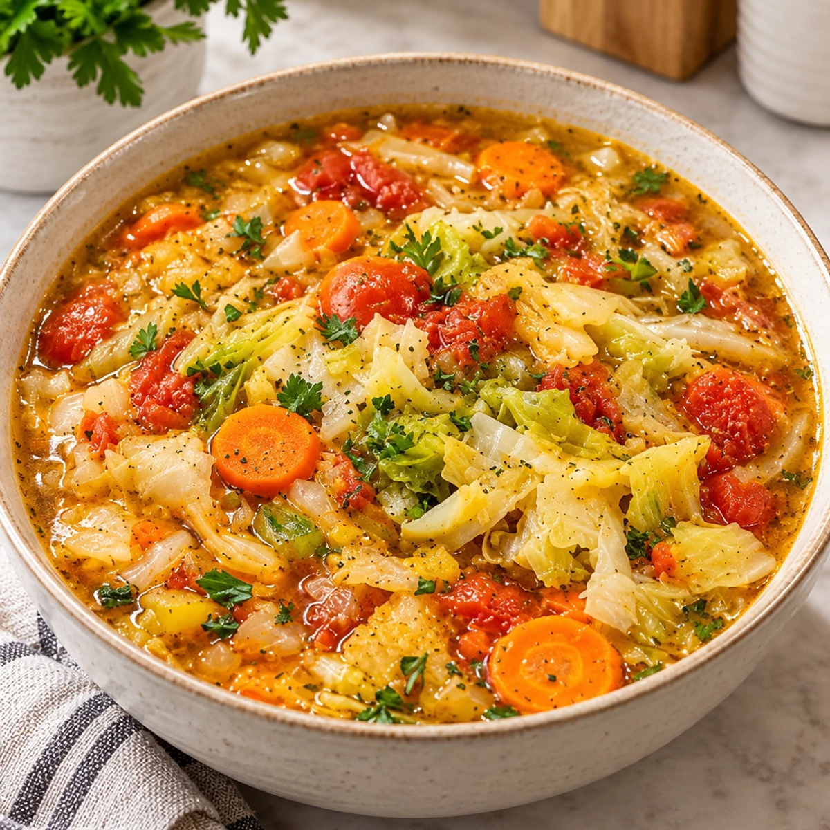 Warm and Cozy Cabbage Vegetable Soup Recipe