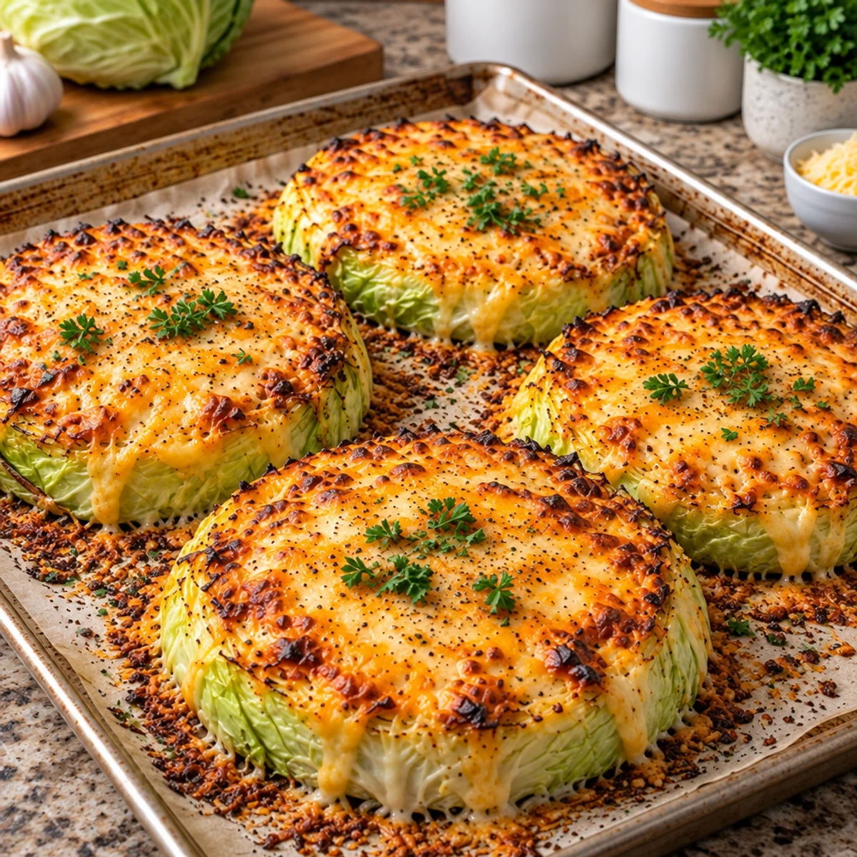 Cheesy Baked Cabbage Steaks for a Comforting Meal
