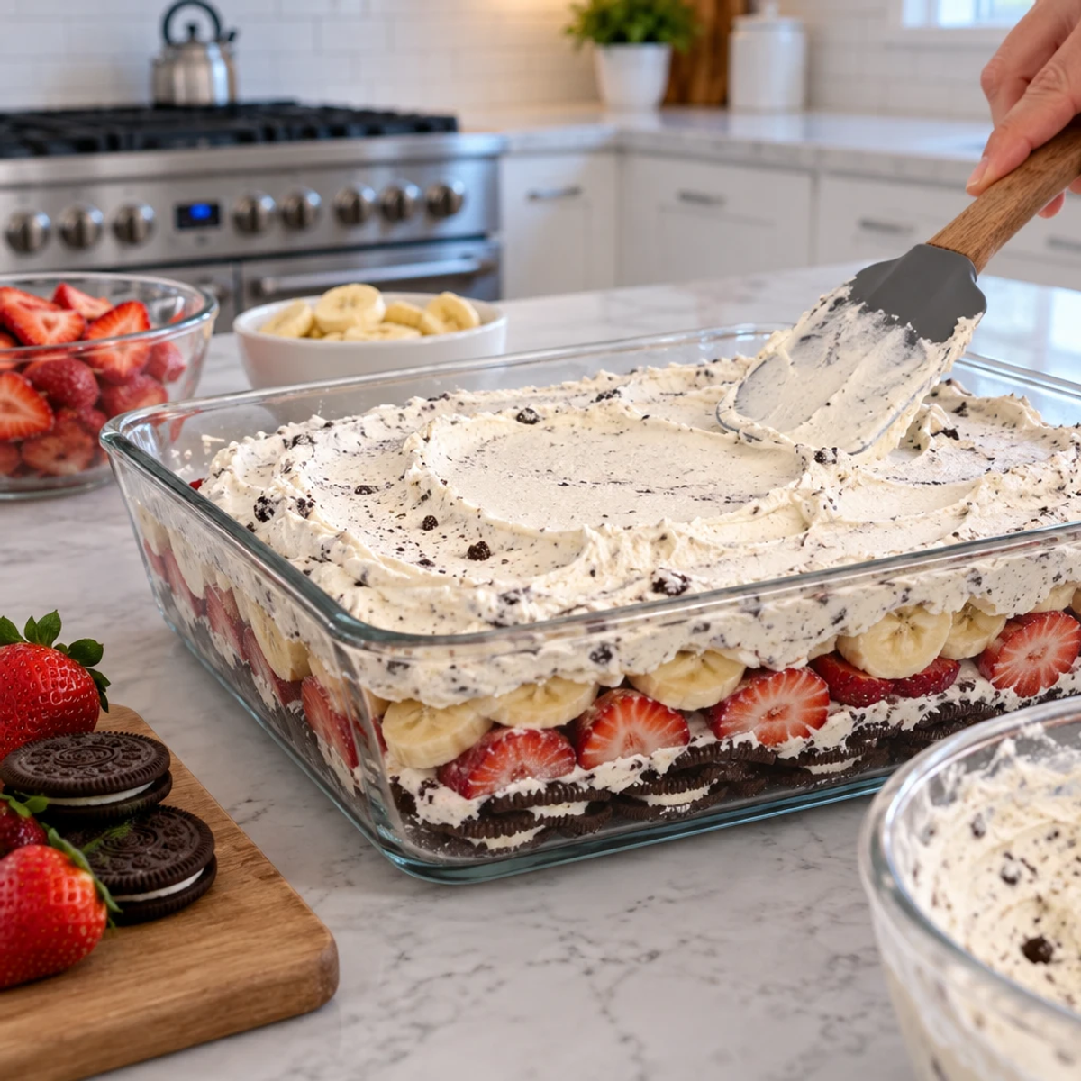 Irresistible Chocolate-Covered Strawberry Banana Icebox Cake article image 3