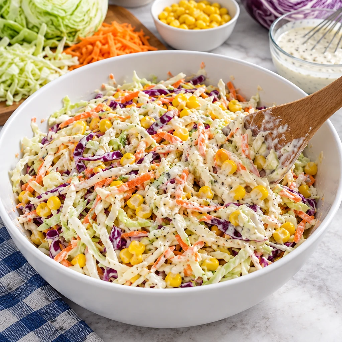 Creamy Cabbage Carrot and Sweet Corn Coleslaw Bliss article image 3