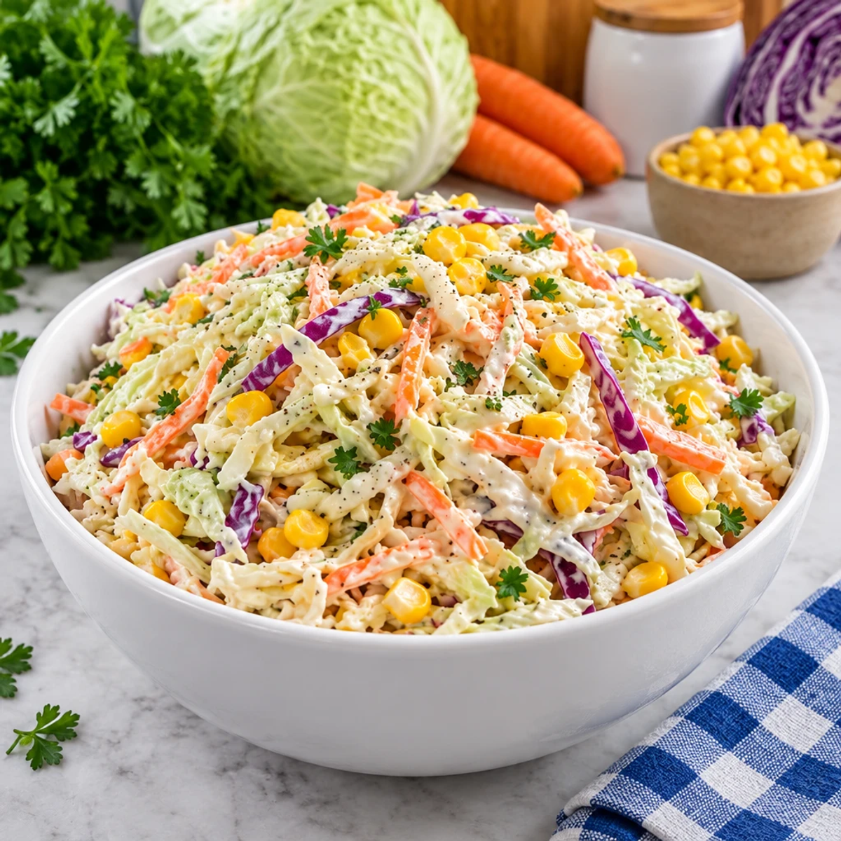 Creamy Cabbage Carrot and Sweet Corn Coleslaw Bliss article image 4