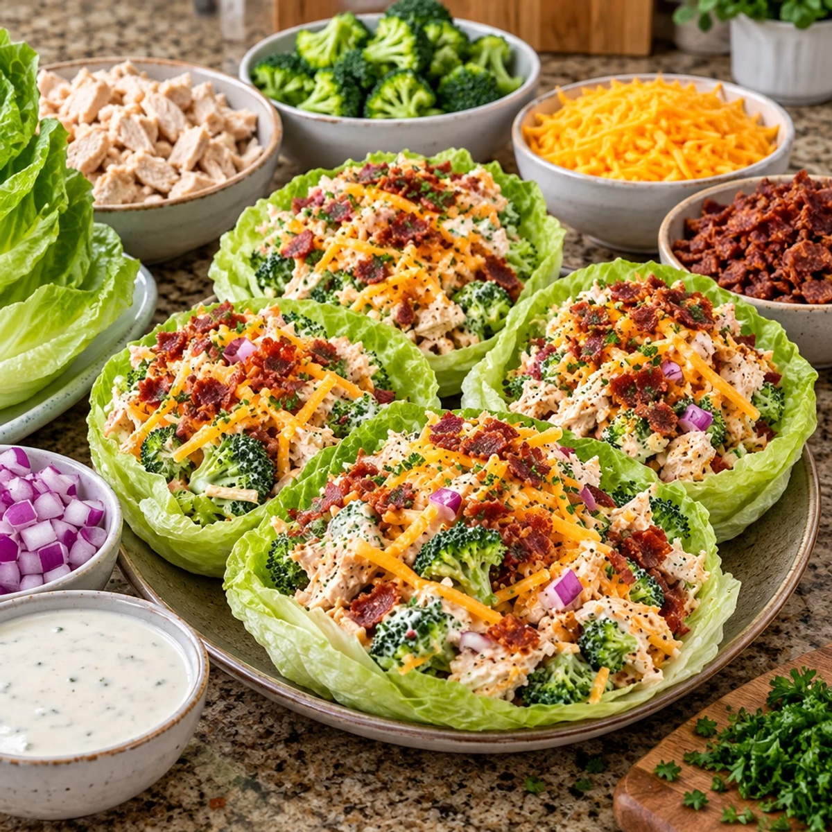 Discover Crispy Chicken Turkey Bacon Ranch Salad Cups article image 2
