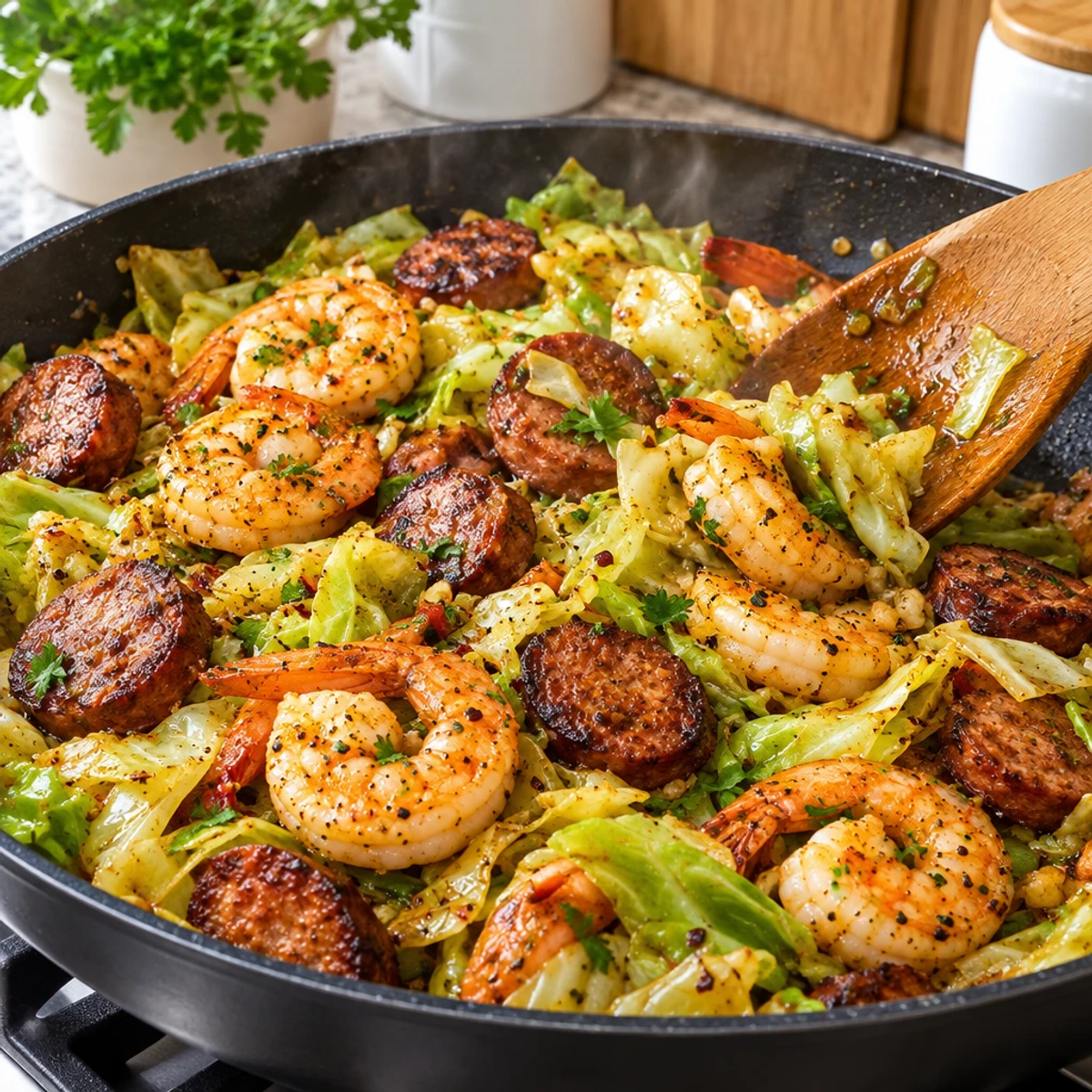 Fried Cabbage with Shrimp and Sausage Made Easy article image 3