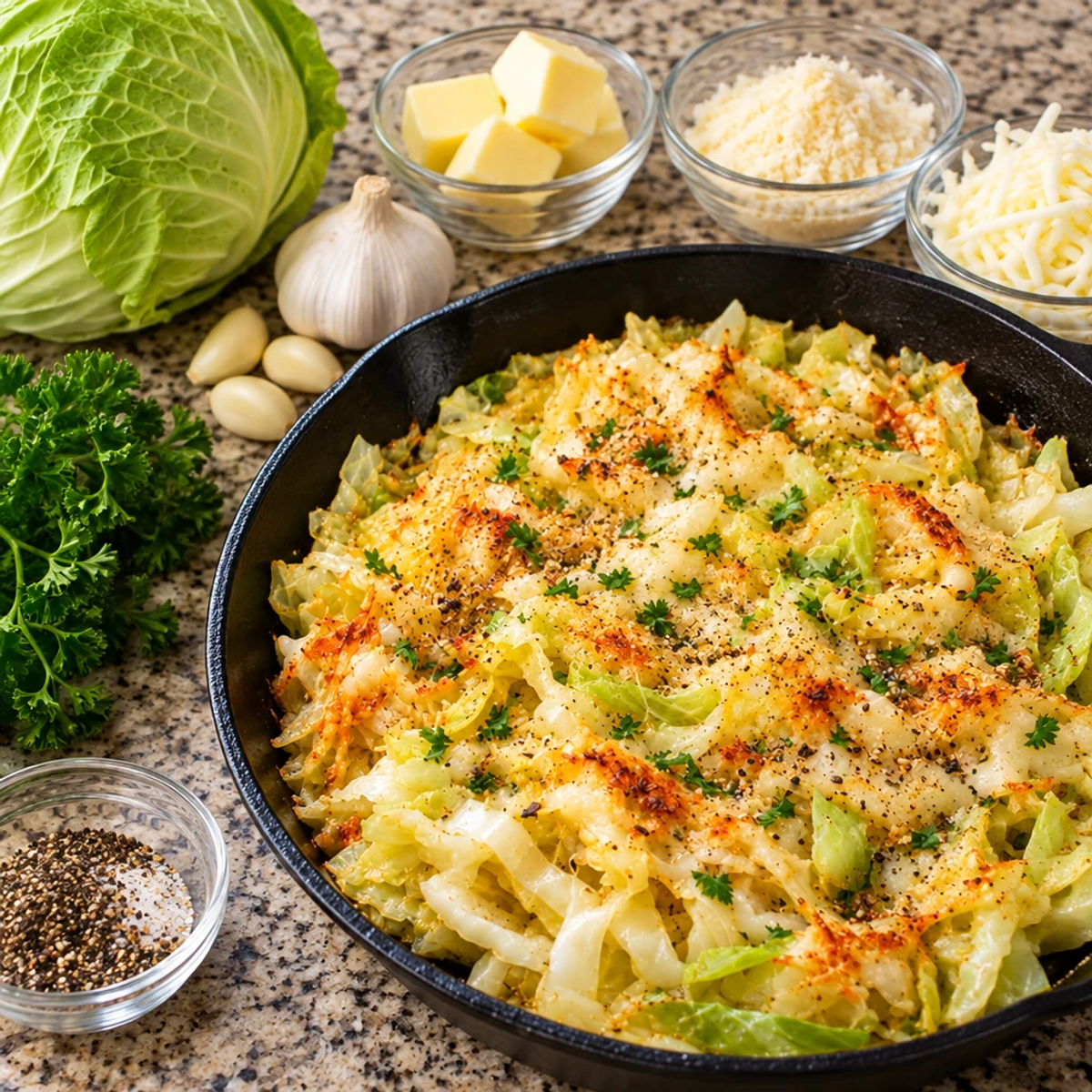 Garlic Butter Parmesan Skillet Cabbage Delight article image 2