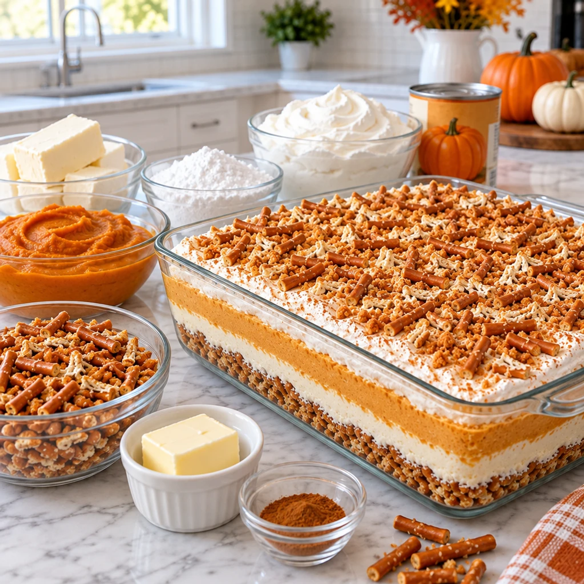 Pumpkin Cheesecake Pretzel Salad for Festive Feasts article image 2