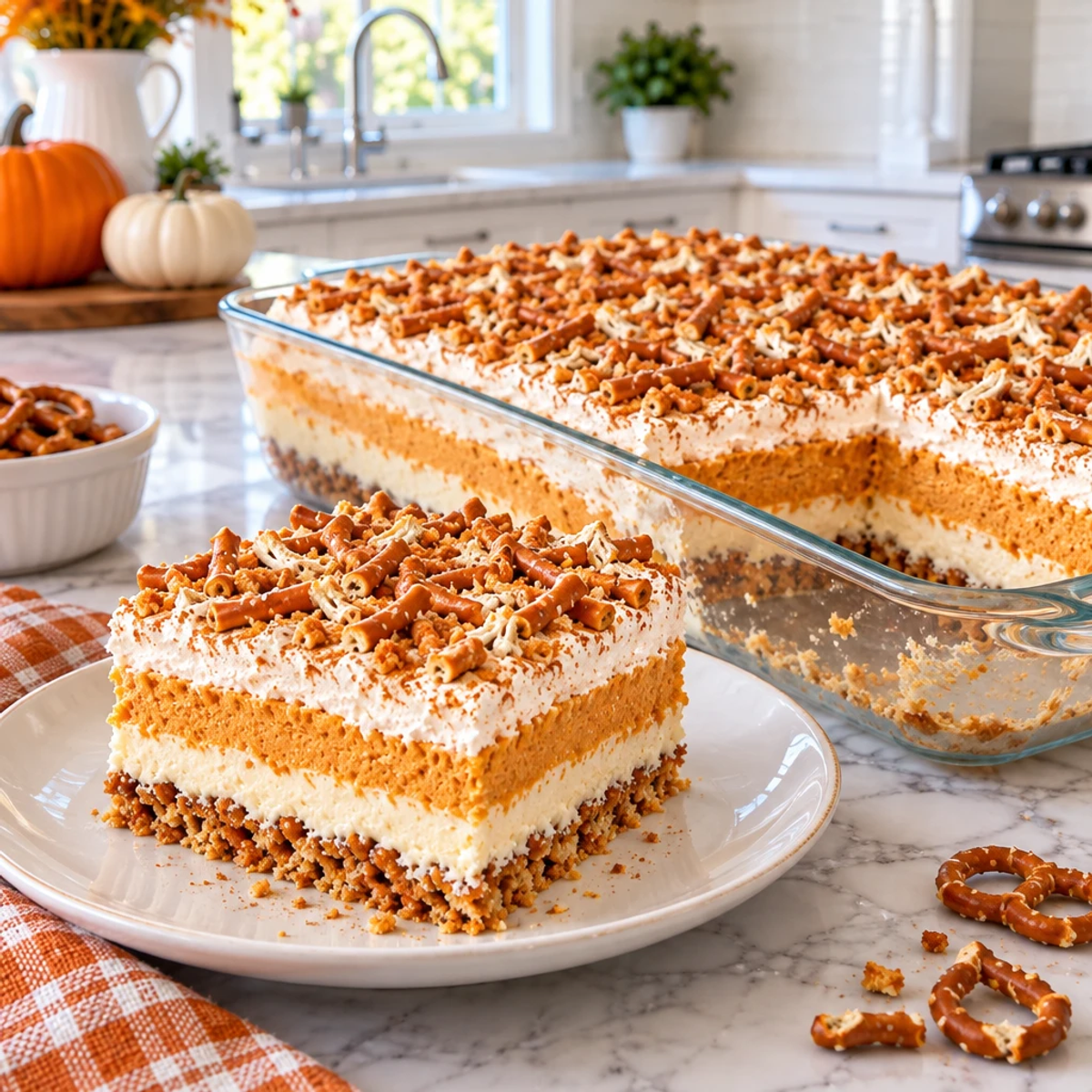 Pumpkin Cheesecake Pretzel Salad for Festive Feasts article image 4