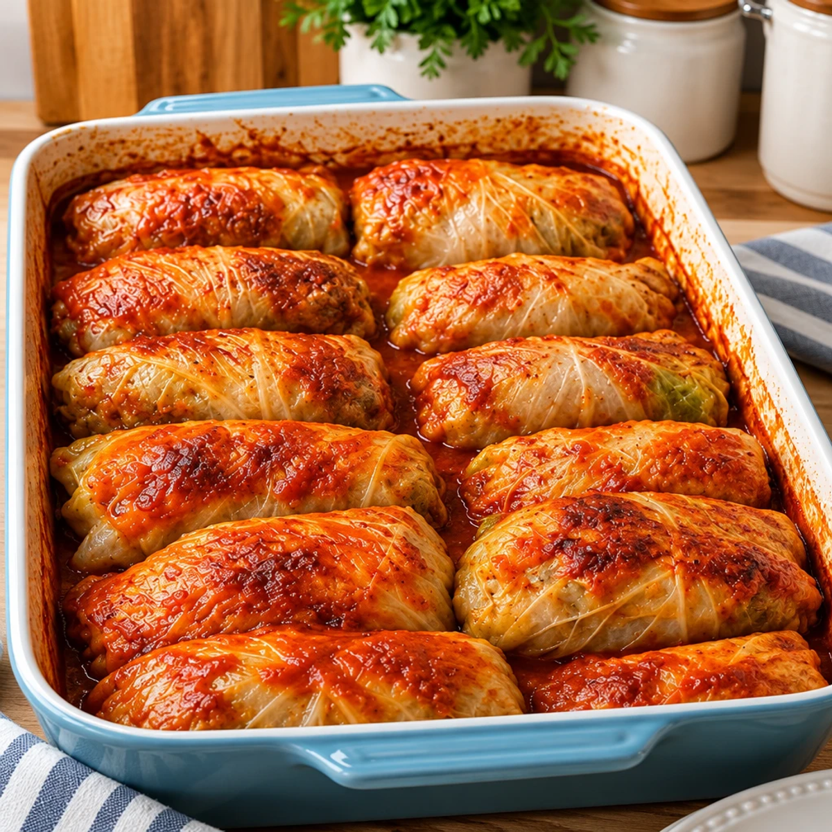 Savory Cabbage Rolls Filled with Beef and Rice