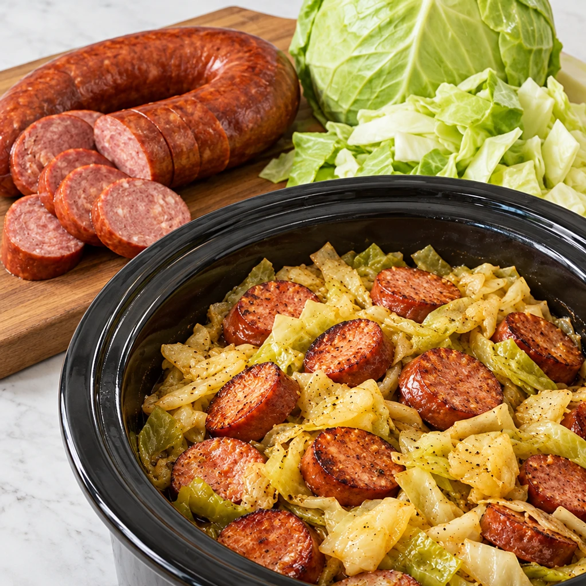Slow Cooker 3 Ingredient Kielbasa and Cabbage Magic article image 2