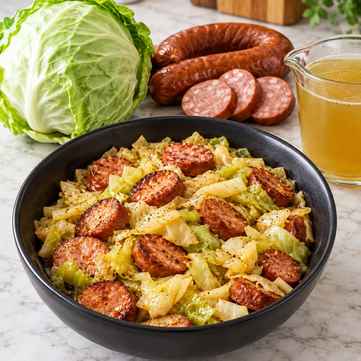 Savory Slow Cooker 3 Ingredient Kielbasa and Cabbage Delight article image 2