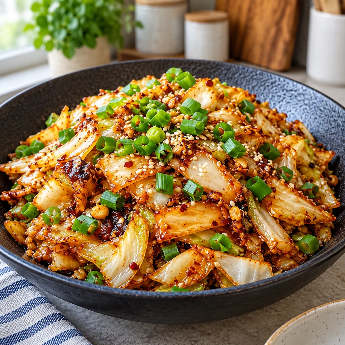 Spicy Garlic Stir-Fried Cabbage for Easy Weeknight Enjoyment