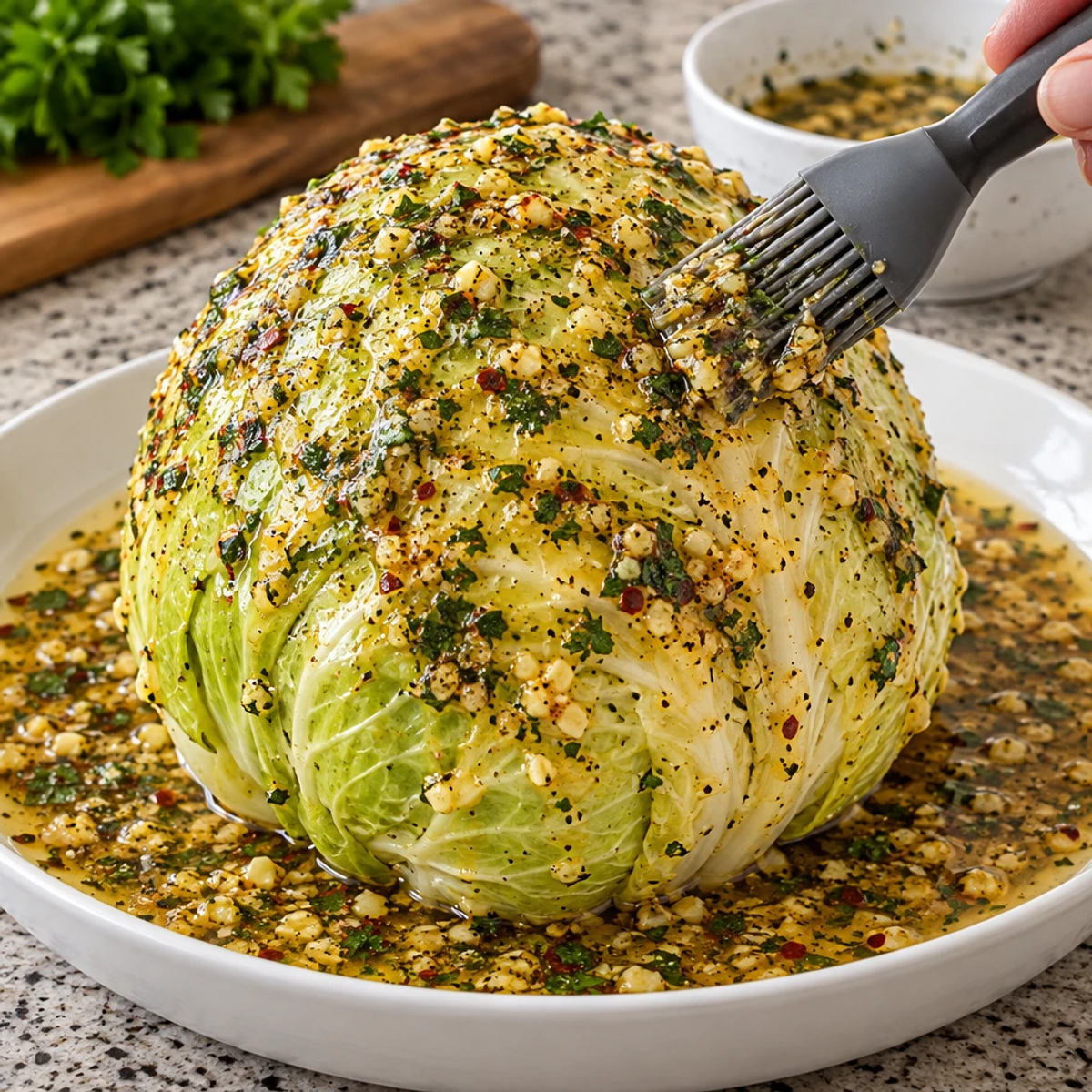 Whole Roasted Cabbage with Garlic Herb Butter Magic article image 3